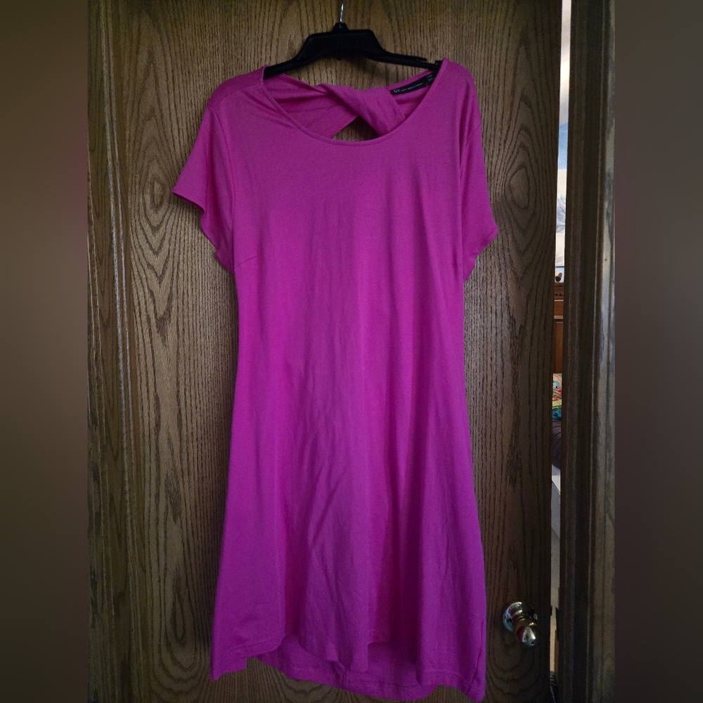 Vibrant Pink T-Shirt Dress